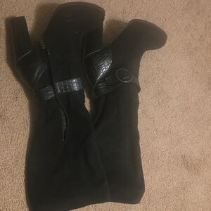 Cato Black Heeled Boots